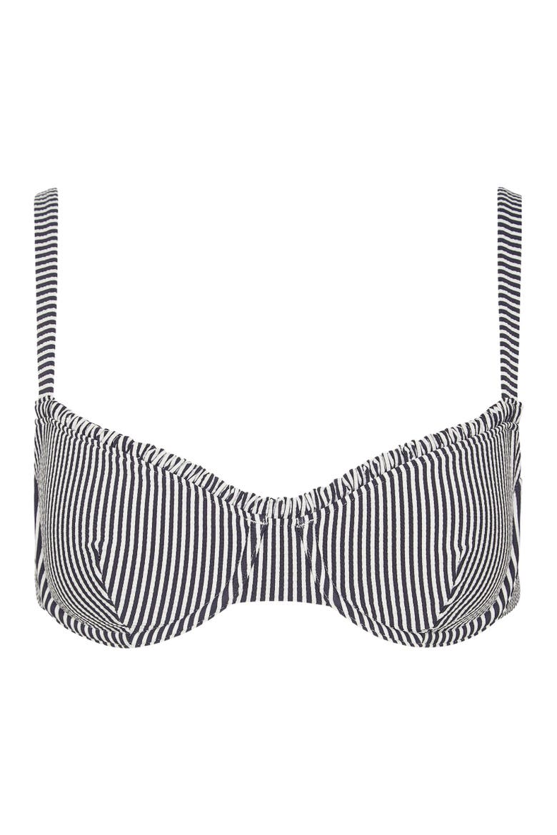 Marilyn Underwire Bikini Top, Alternate, color, NOIR NAVY/WHITE