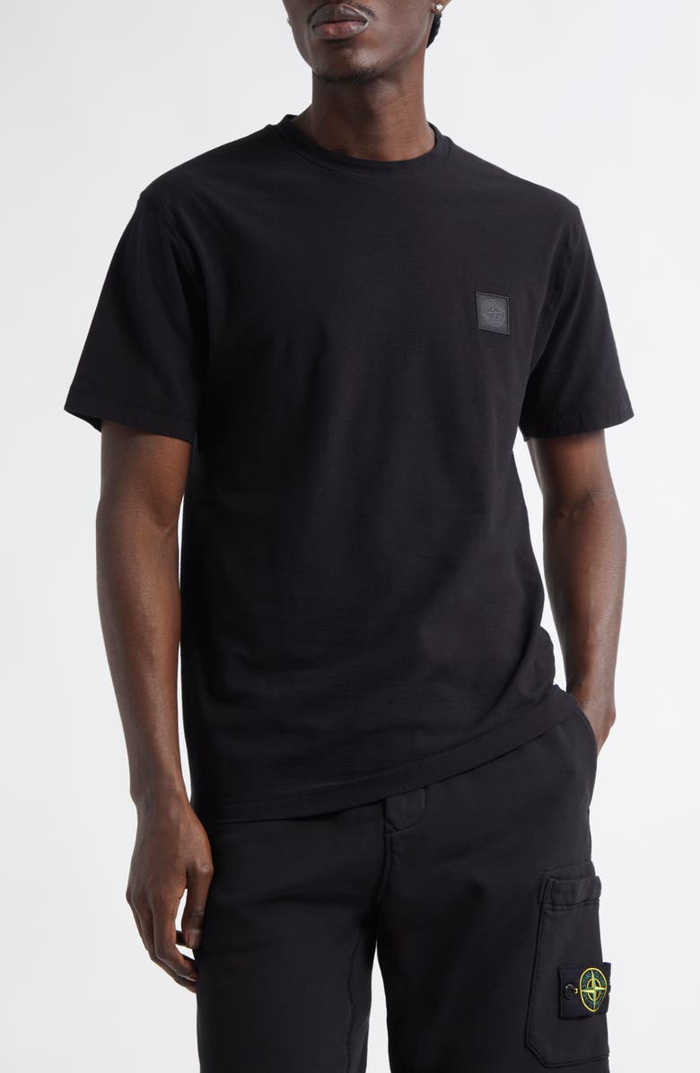 Stone Island Logo Patch Cotton T-Shirt, Main, color,