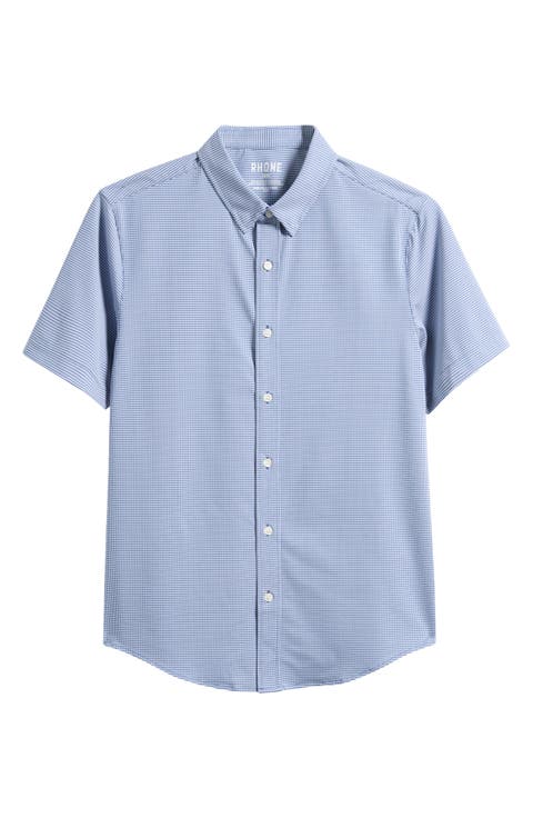 Commuter Micro Check Button-Up Shirt