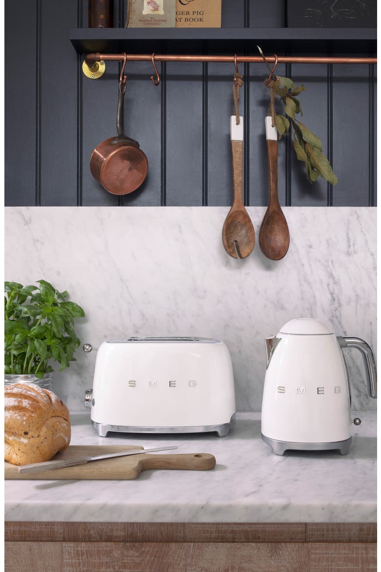 50s Retro Style Two-Slice Toaster, Alternate, color, WHITE