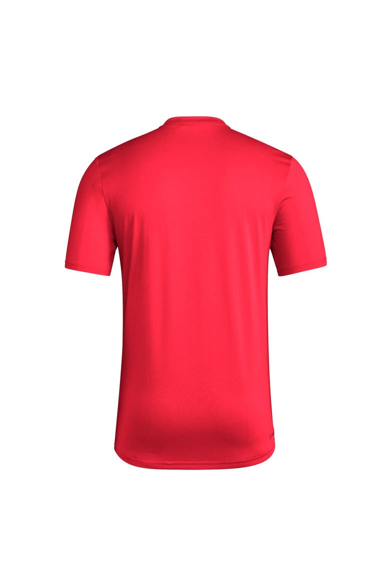 Men's adidas  Red Louisville Cardinals Locker Practice Football Pre-Game T-Shirt, Alternate, color, Red