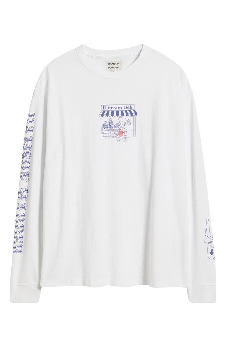 Damson Madder Graphic Deli Organic Cotton Top, Alternate, color, Off White