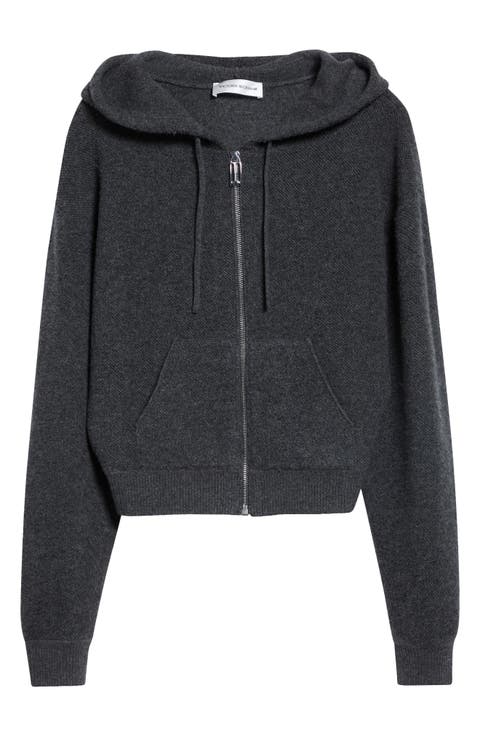 Full Zip Wool & Cashmere Hoodie