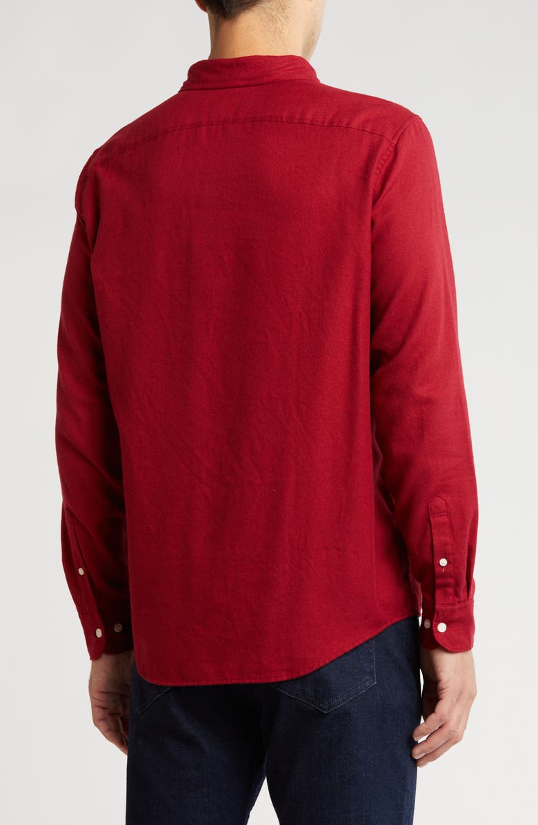 Original Penguin Jasper Flannel Button-Up Shirt, Alternate, color, Red Dahlia