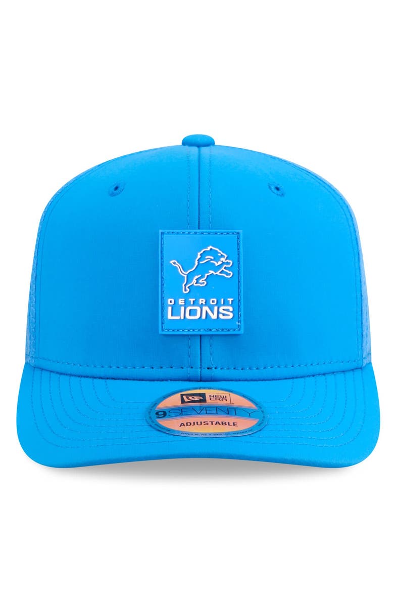 Men's New Era Blue Detroit Lions 2025 Sideline  9SEVENTY Trucker Adjustable Hat, Alternate, color, Blue