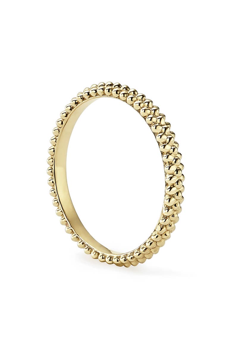 Caviar Beaded Stacking Ring, Alternate, color, YELLOW GOLD