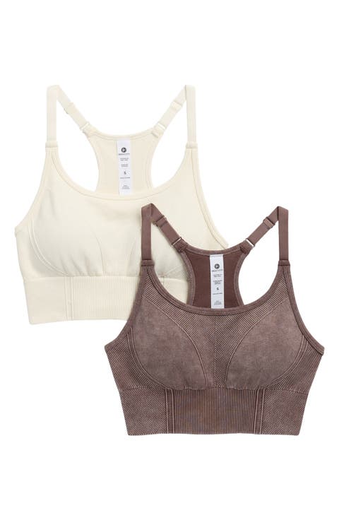 2-Pack Stonewashed Seamless Sports Bras