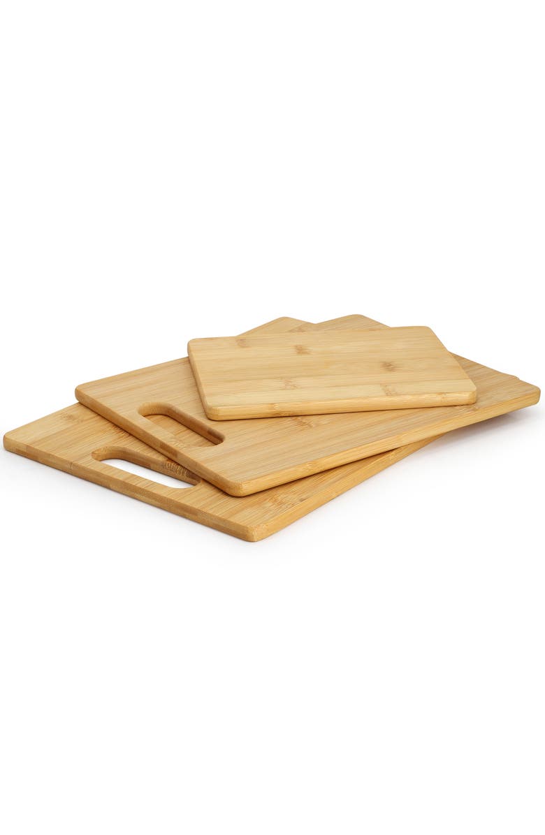 Megachef 3 Piece 8 Inch, 11 Inch, and 13 Inch Wood Cutting Board Set, Alternate, color, Bamboo