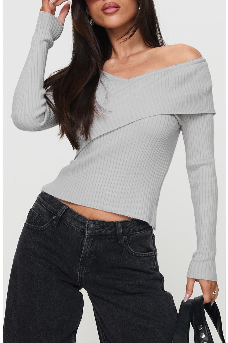 Nolia Rib Sweater, Main, color, GREY
