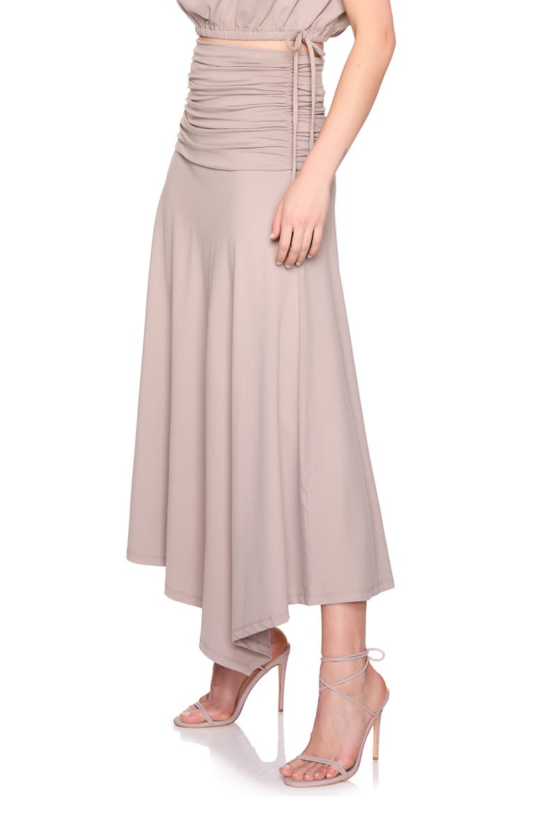 Gathered Midi Skirt, Alternate, color, SANDSTONE