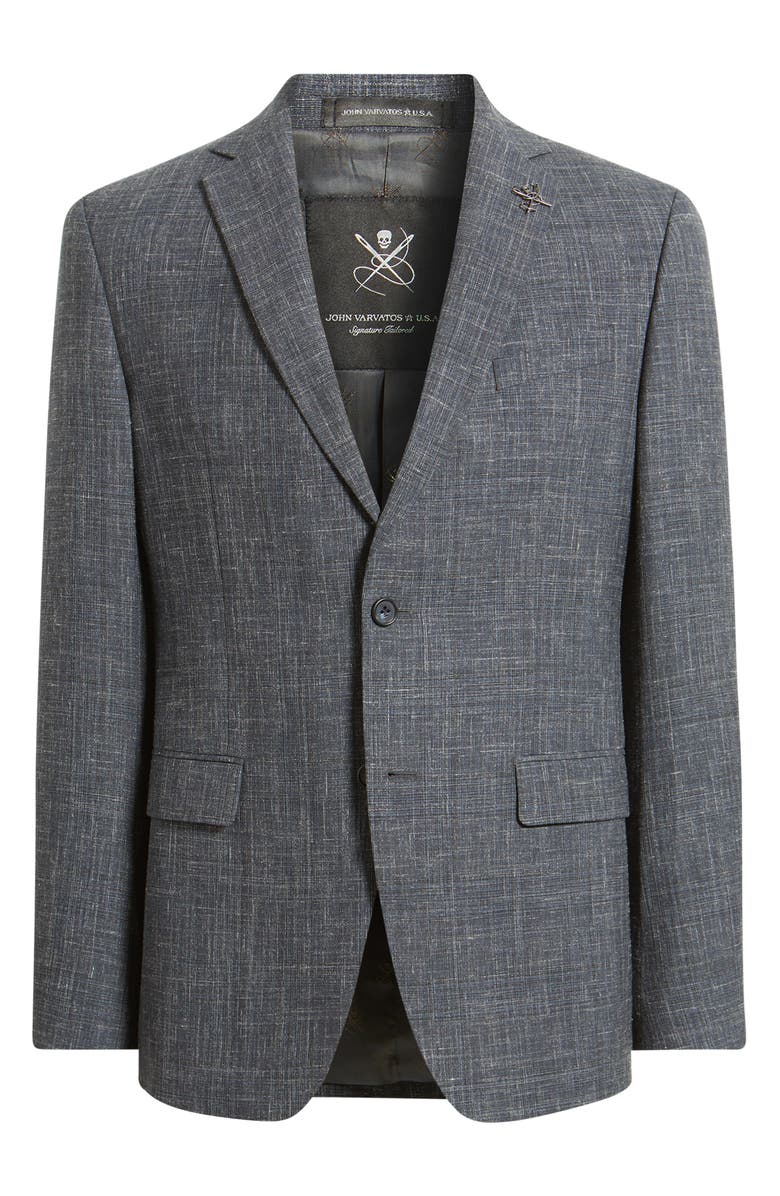 John Varvatos Star USA Bleecker Wool Blend Sport Coat, Alternate, color, Navy