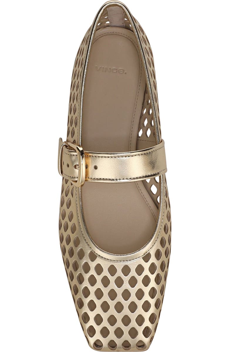 Vince Daniela Perforated Mary Jane Flat, Alternate, color, Champagne