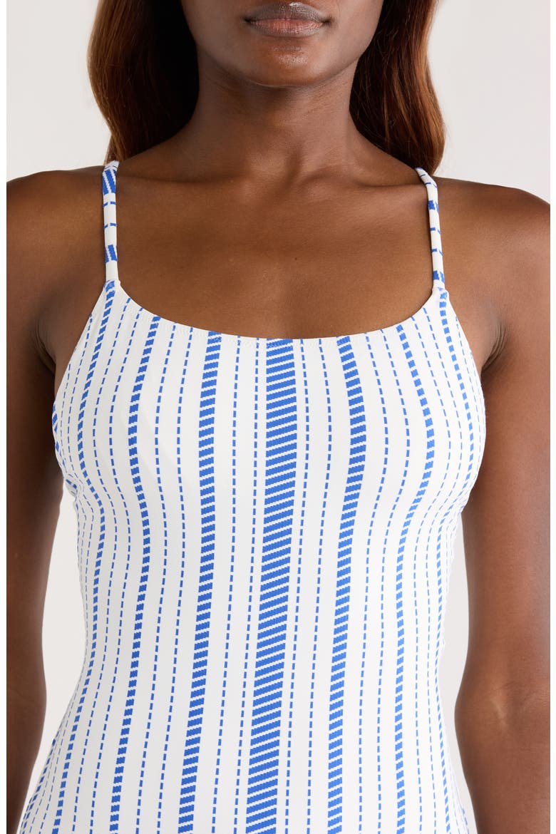 Elene One-Piece Swimsuit, Alternate, color, TIKI AZURE