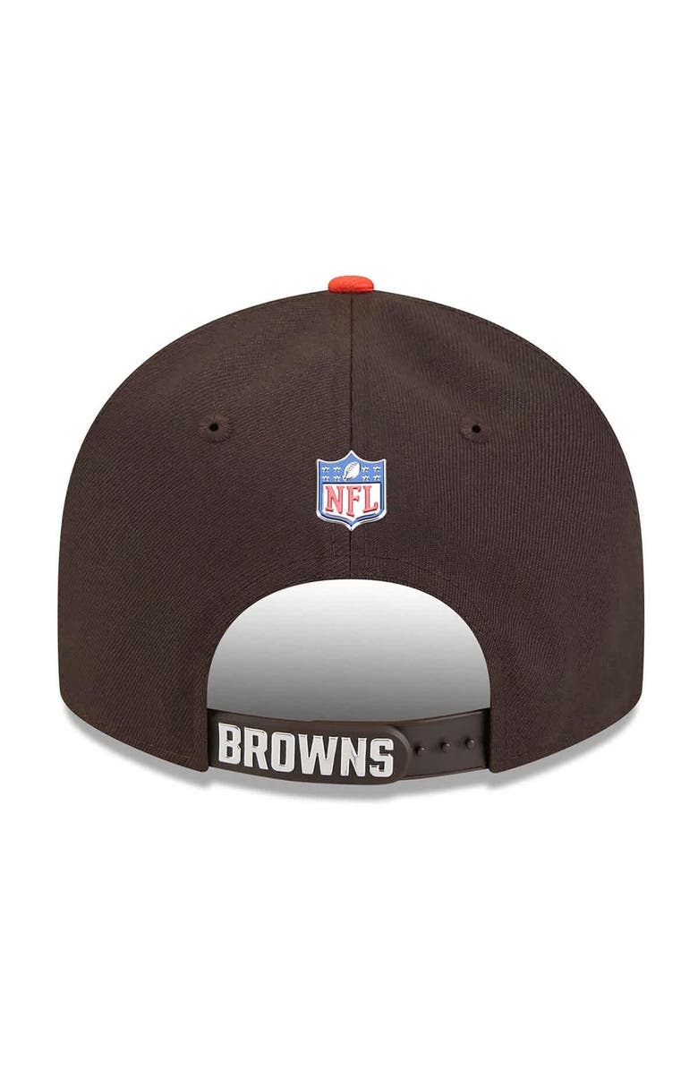 New Era Men's New Era  Brown/Orange Cleveland Browns 2026 NFL Draft On Stage Pre-Curved 9FIFTY Snapback Hat, Alternate, color, Brown