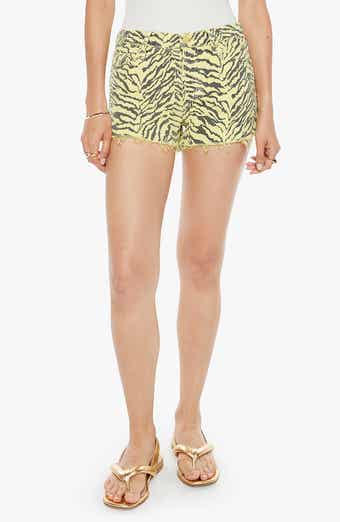 MOTHER The Tomcat Kick Fray Hem Denim Shorts