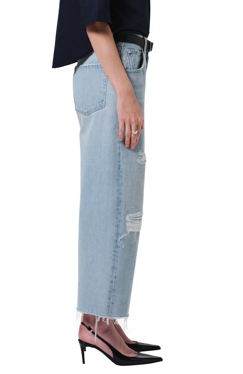 Citizens of Humanity Ayla Ripped High Waist Crop Baggy Wide Leg Jeans, Alternate, color, 
