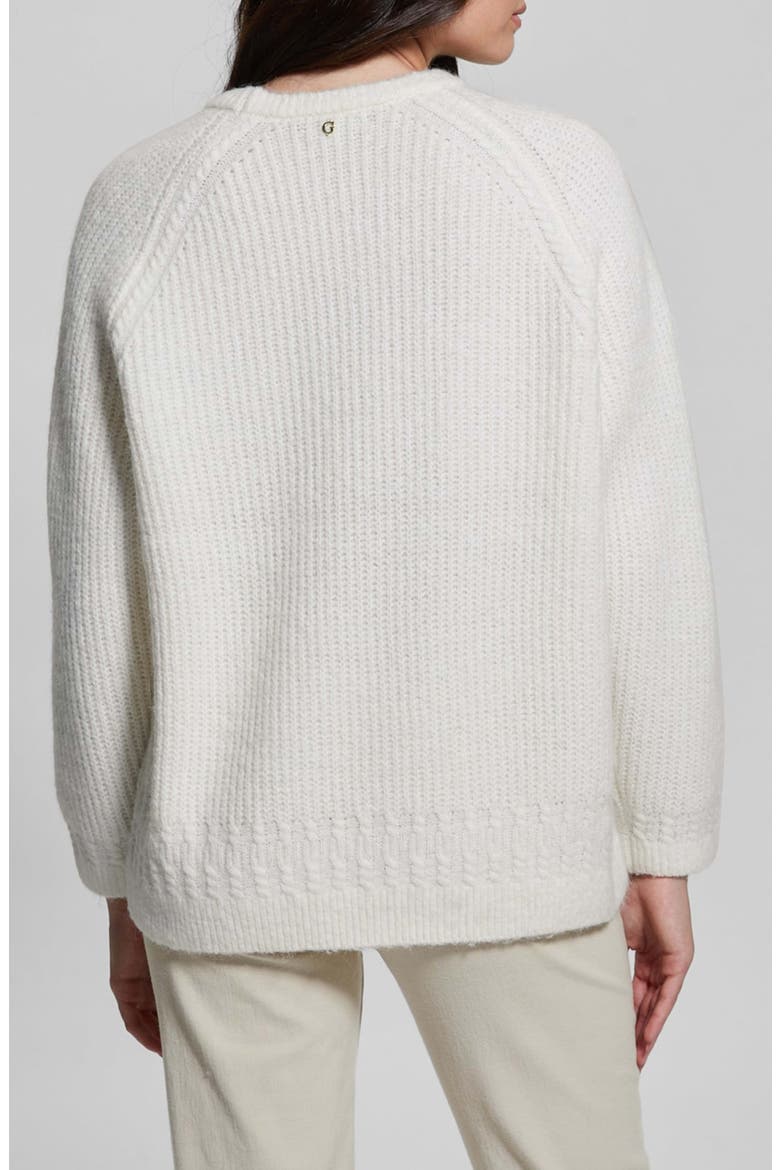 Margo Mixed Stitch Sweater, Alternate, color, DOVE WHITE