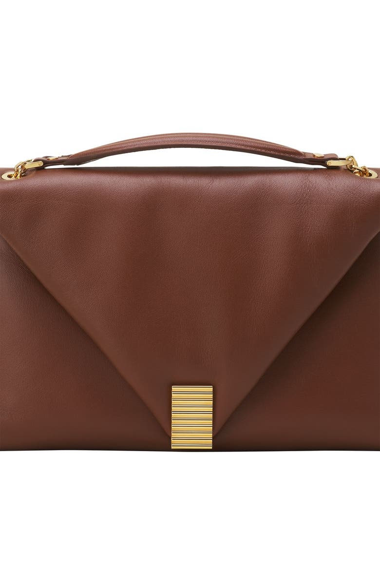 Lanvin Concerto Arpège Soft Leather Bag, Alternate, color, Chestnuts