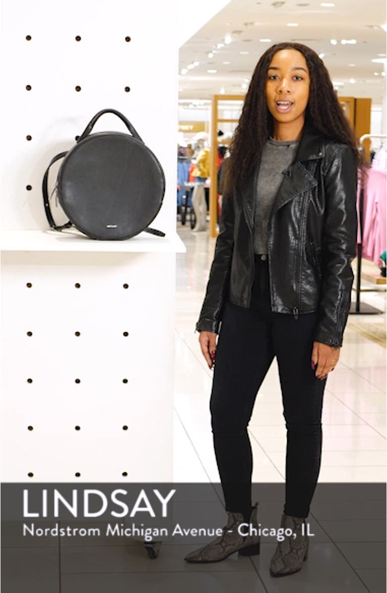 Kiara Faux Leather Circle Backpack, sales video thumbnail