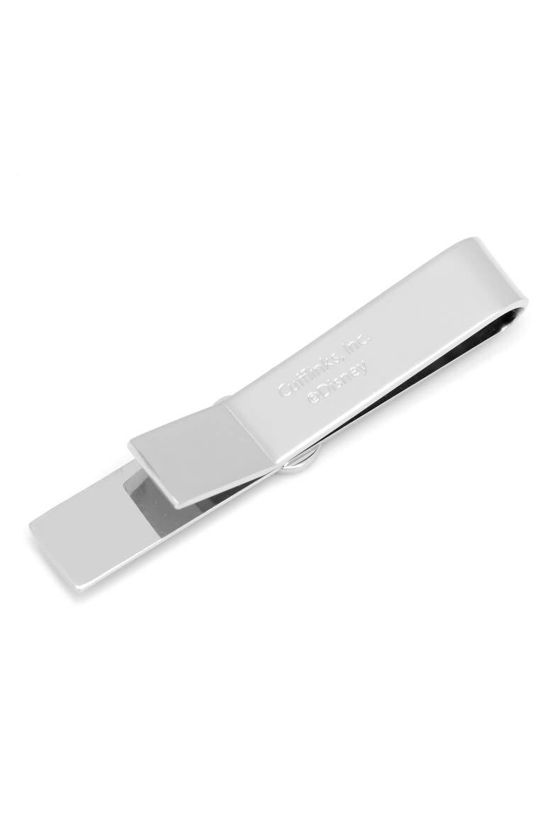 Mickey Mouse Silhouette Tie Bar, Alternate, color, SILVER/ BLACK