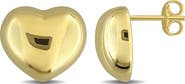 DELMAR Puffed Heart Stud Earrings