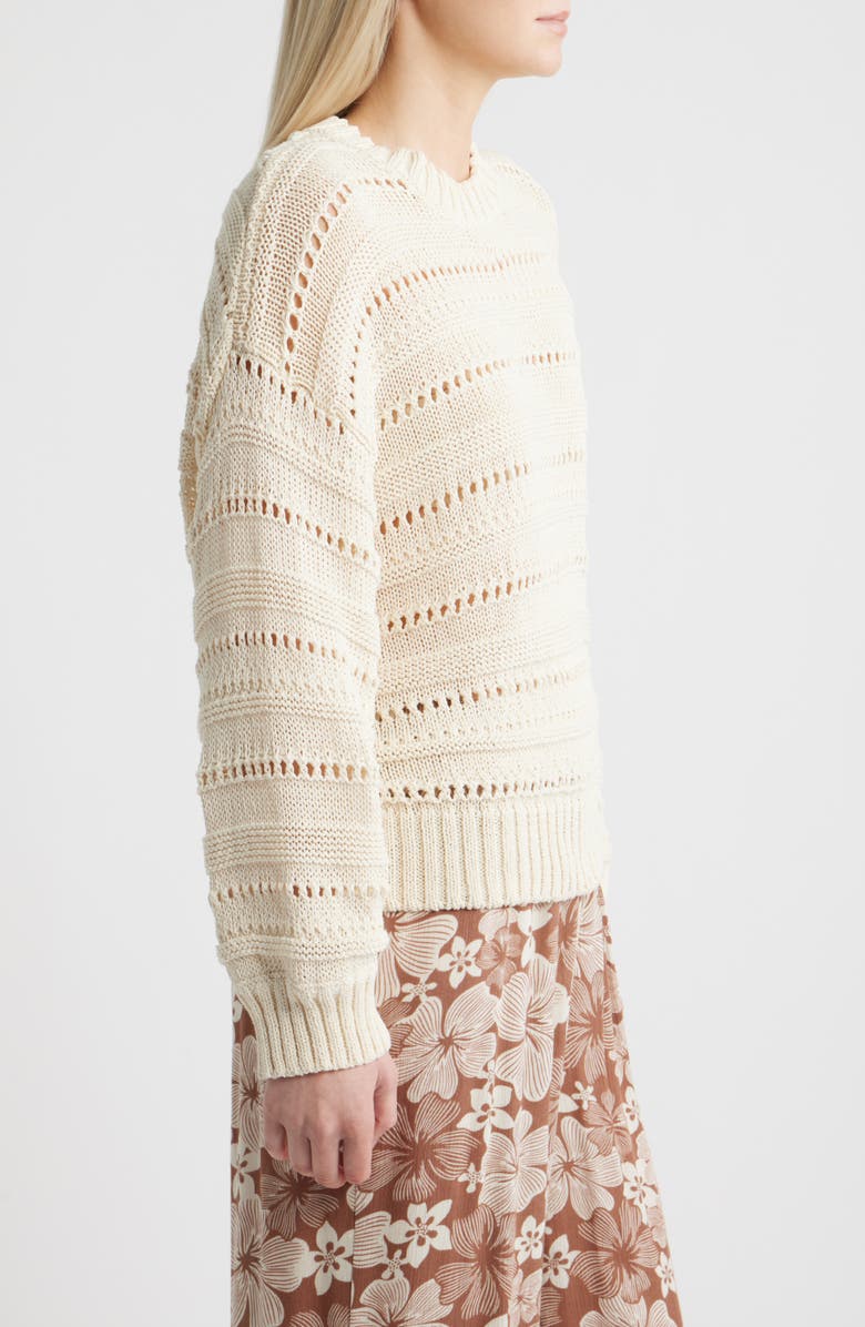 Rip Curl Neon Isles Cotton Blend Sweater, Alternate, color, Bone