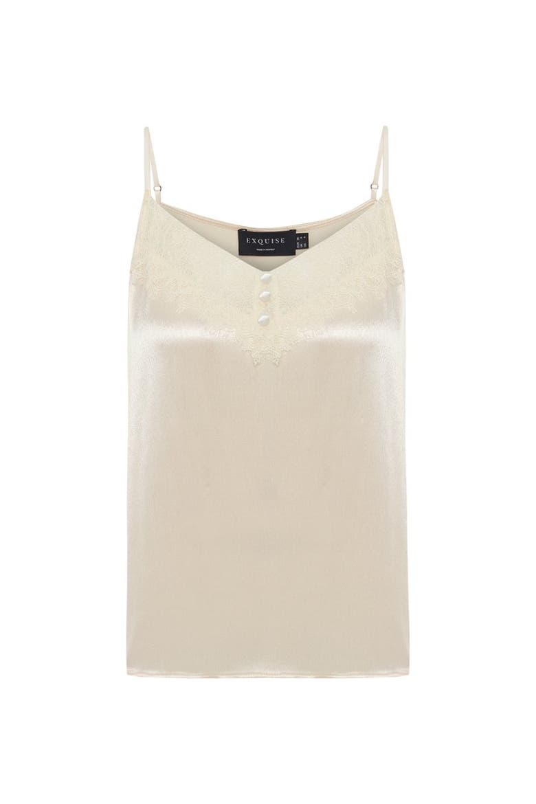 Adalynn Spaghetti Strap Blouse, Alternate, color, BONE
