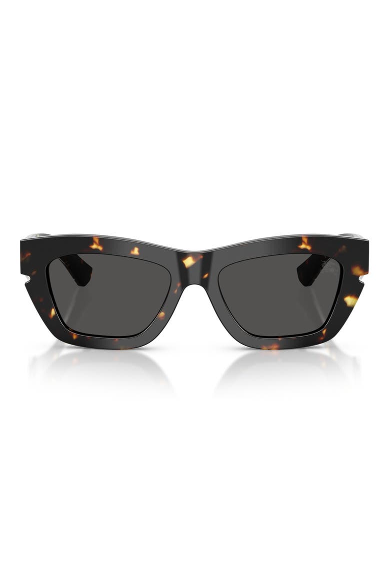 52mm Cat Eye Sunglasses, Main, color, YELLOW HAVANA / DARK GREY