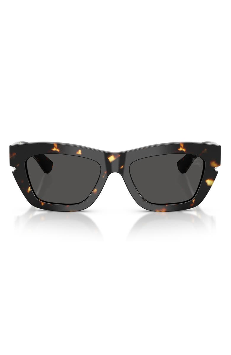 Burberry 52mm Cat Eye Sunglasses, Main, color, Yellow Havana / Dark Grey