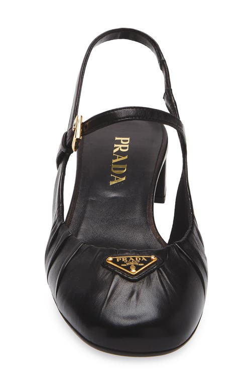 Prada Ruched Mary Jane Slingback Pump