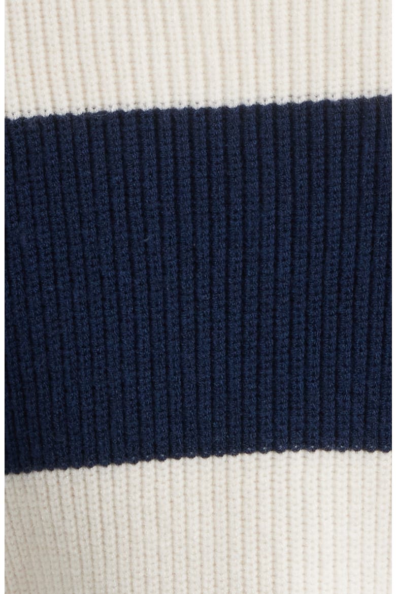 Lottie Rugby Stripe Cardigan, Alternate, color, DARK BLUE MULTI