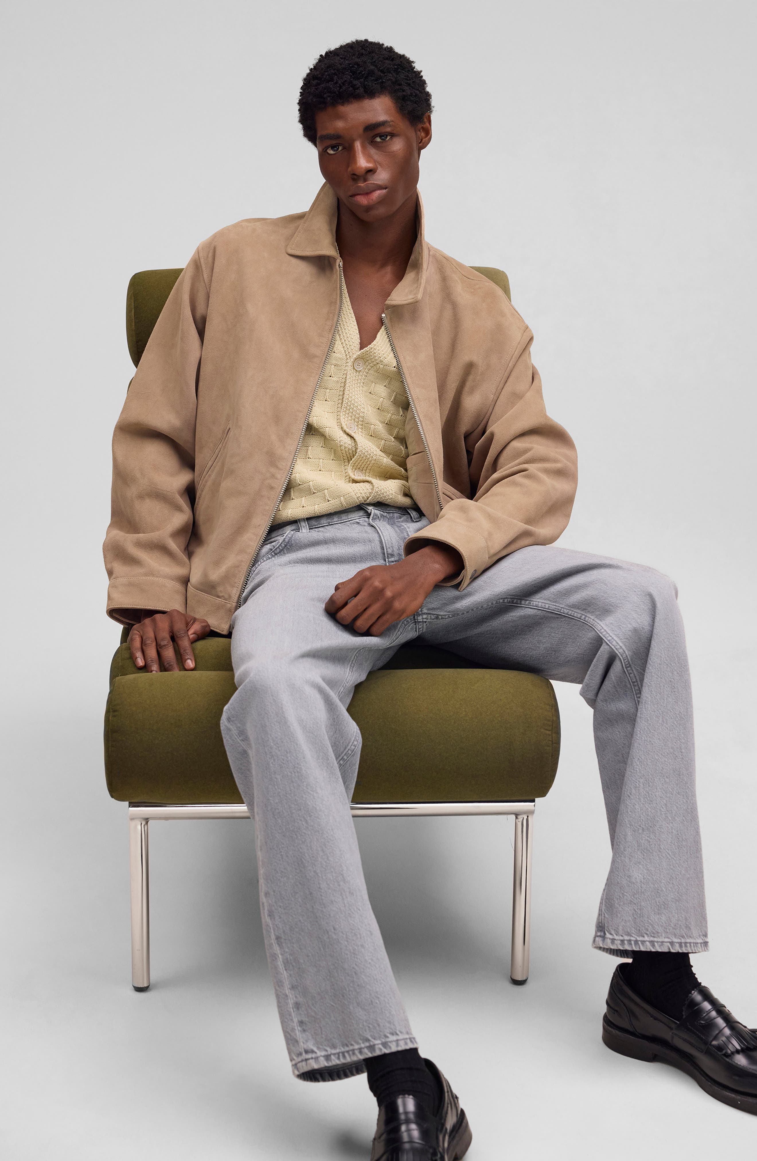 Мужские NN07 Petrus Goatskin Suede Jacket — фото 4