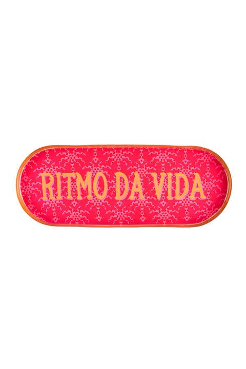 Agra Vita Patterned Oval Metal Decorative Curated Decor