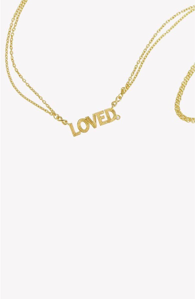 Rizen Jewelry Loved Necklace, Alternate, color, 18K Gold Plated