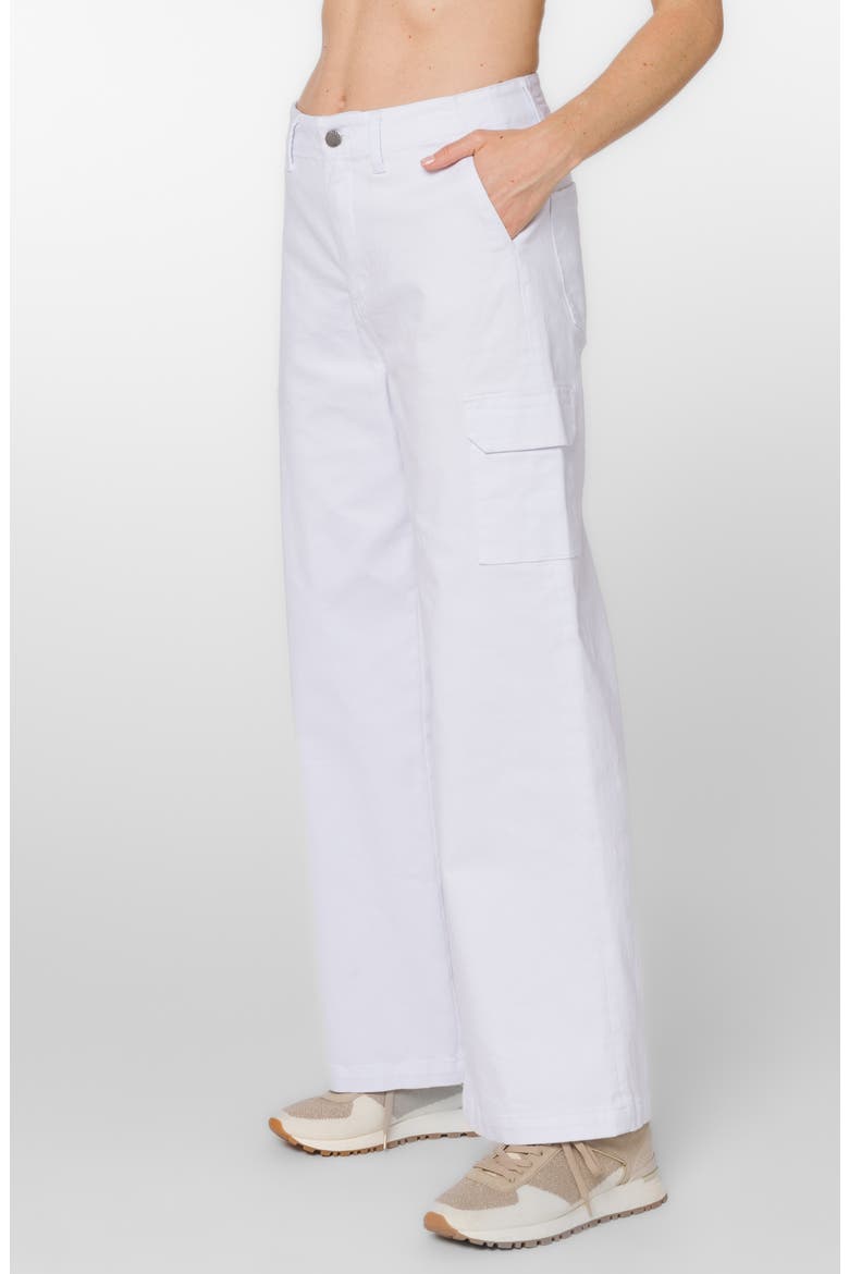 Mid Rise Wide leg Cargo Pants, Alternate, color, OPTIC WHITE