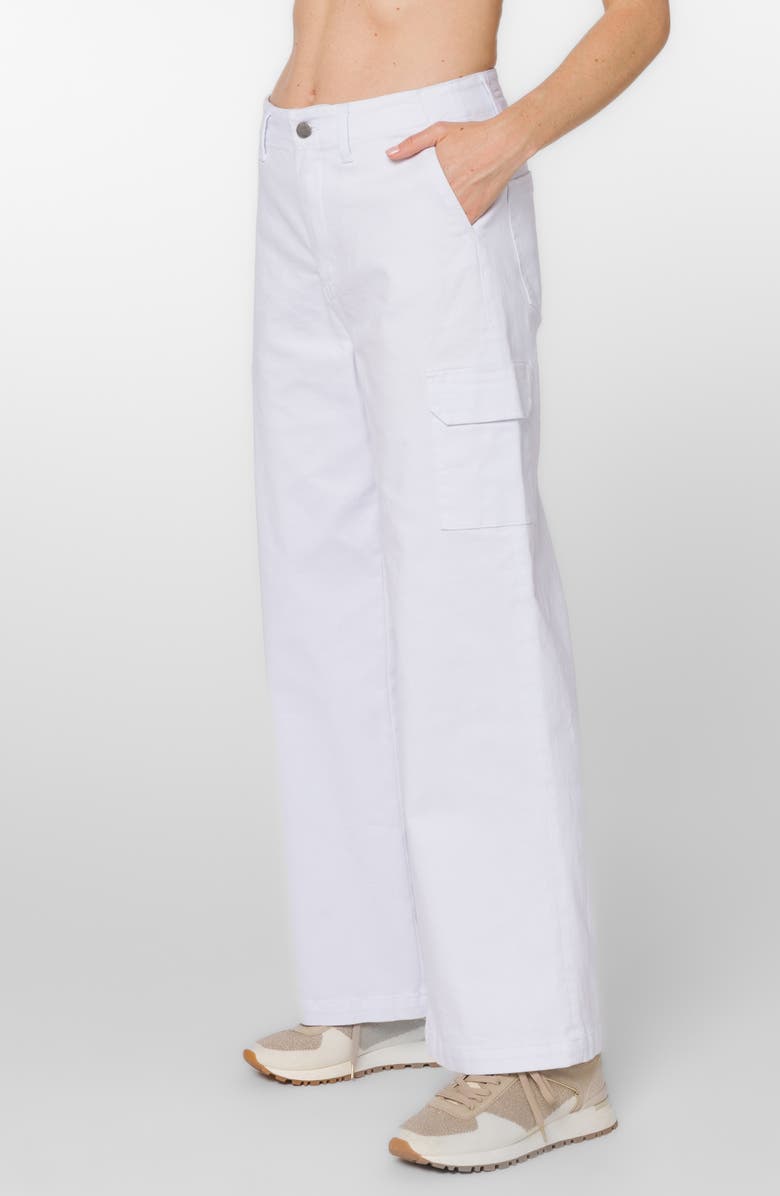 VELVET HEART Mid Rise Wide leg Cargo Pants, Alternate, color, Optic White