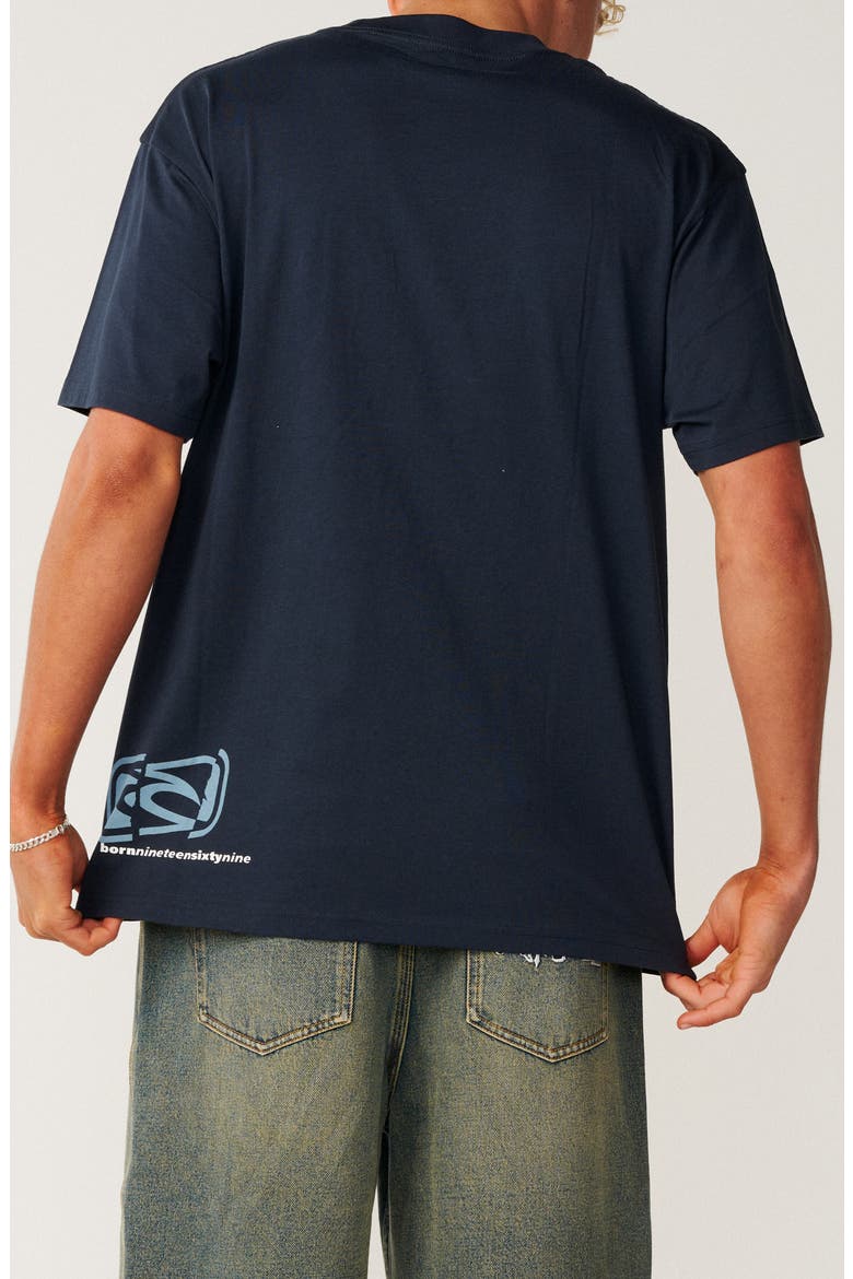 Archive Mash Up Cotton Graphic T-Shirt, Alternate, color, DARK NAVY