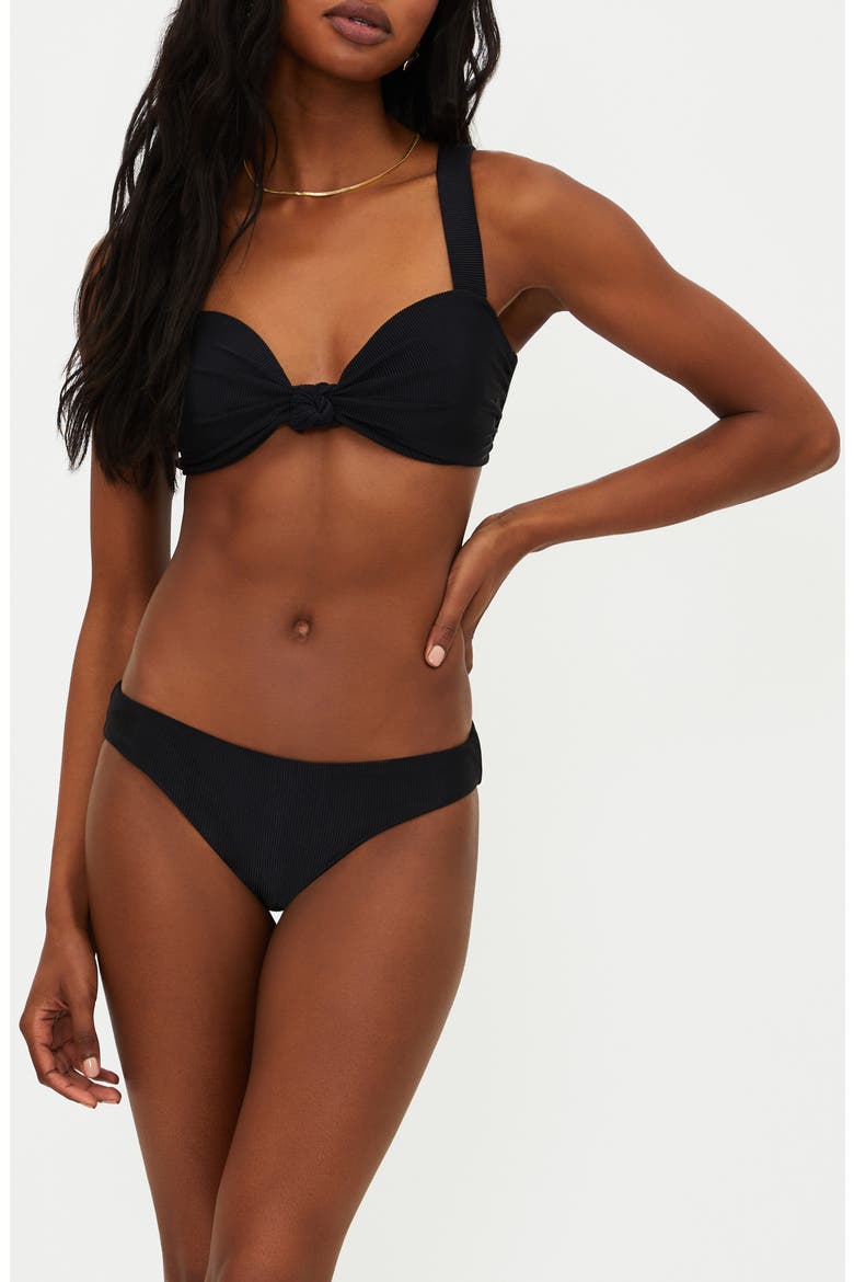 Saffron Bikini Bottoms, Alternate, color, BLACK