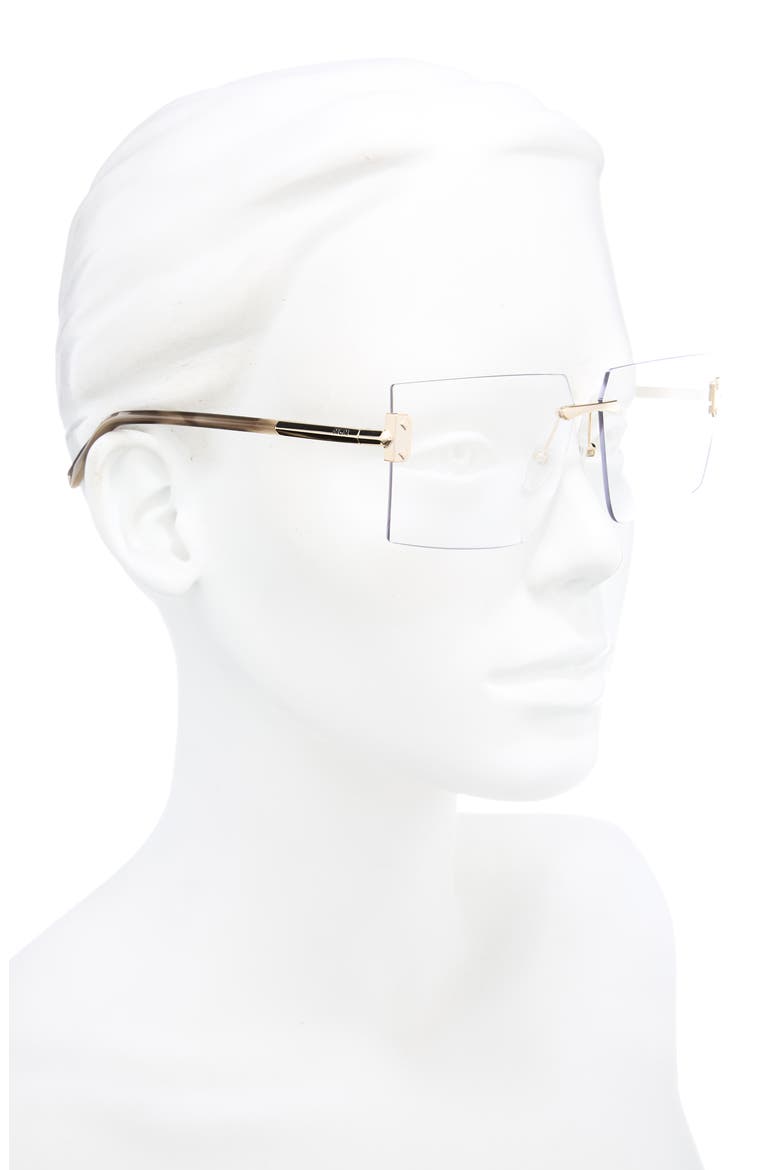 62mm Rectangular Sunglasses, Alternate, color, GOLD / SMOKE MIRROR