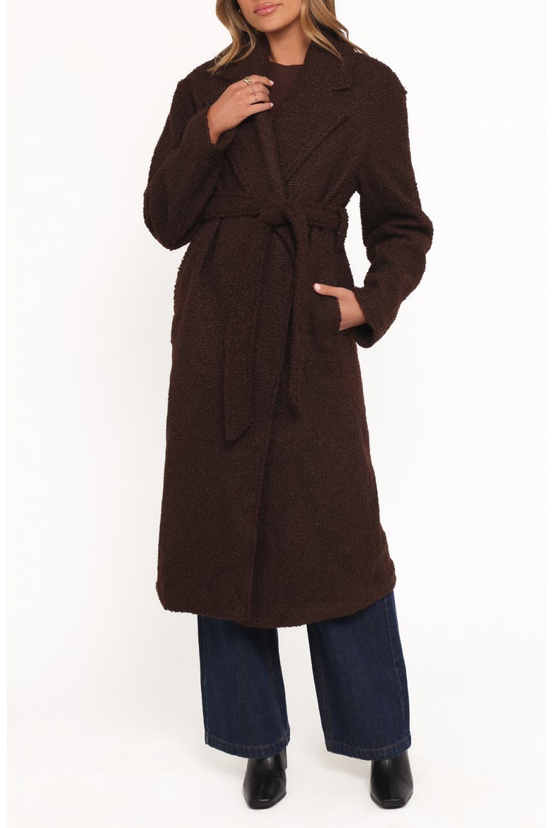 Goodie High Pile Fleece Coat, Main, color, CHOCOLATE