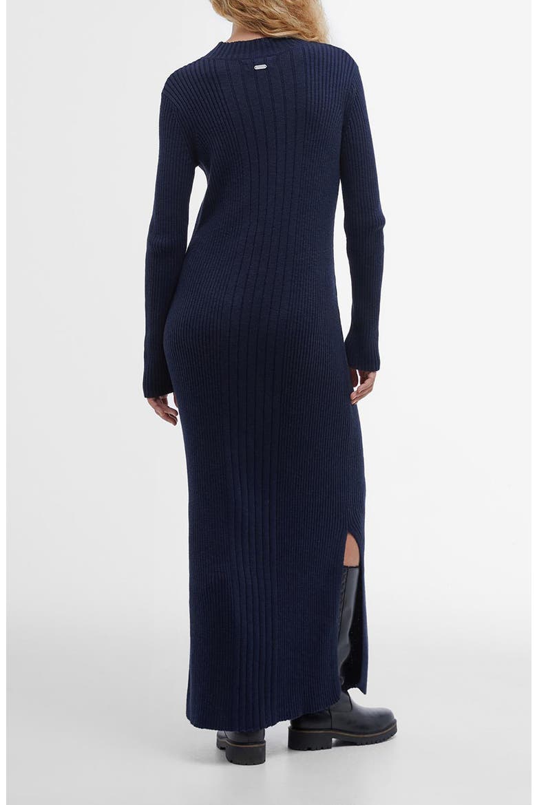 Ingrid Long Sleeve Cotton Rib Sweater Dress, Alternate, color, NAVY