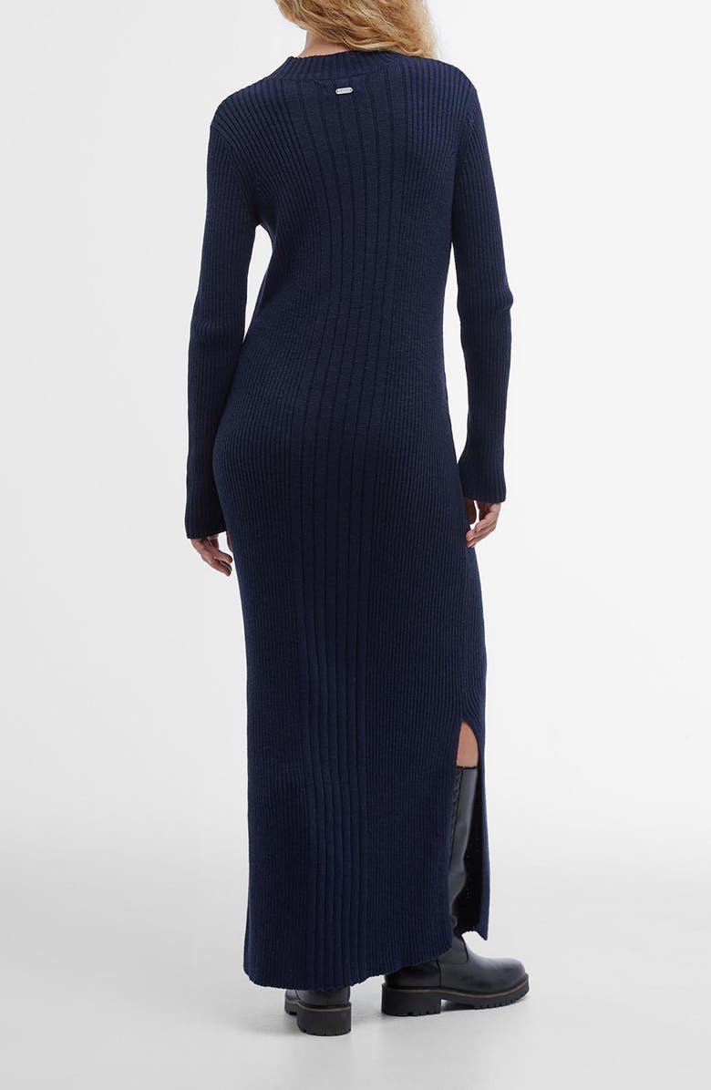 Barbour Ingrid Long Sleeve Cotton Rib Sweater Dress, Alternate, color,