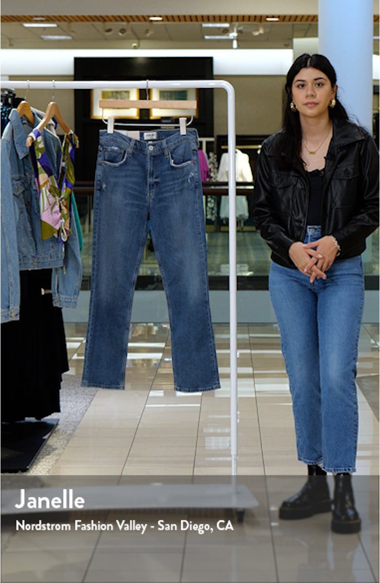 Kye Mid Rise Ankle Straight Leg Jeans, sales video thumbnail