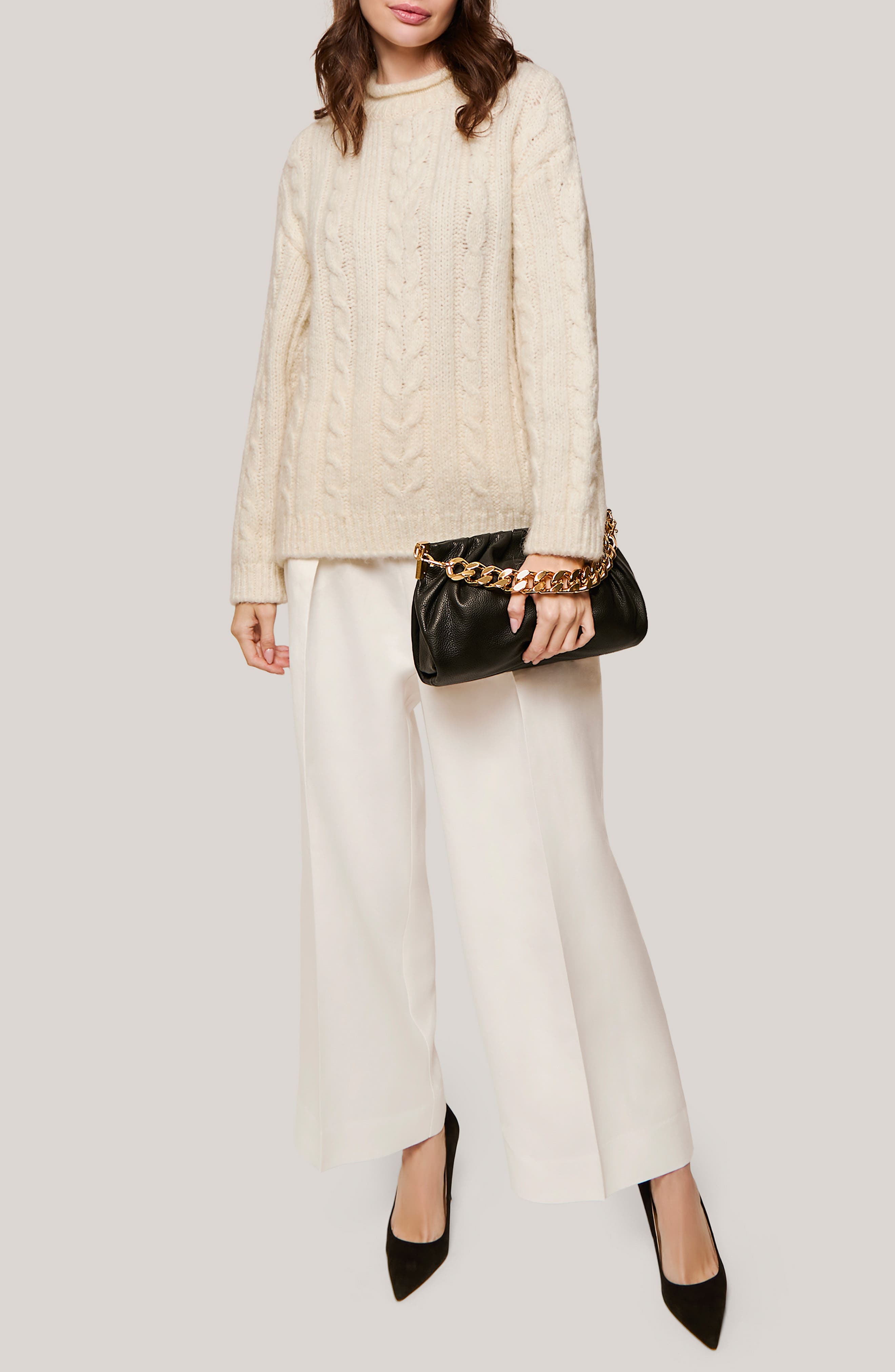 AIMEE Chill Out Frame Clutch, Alternate, color, Black Leather