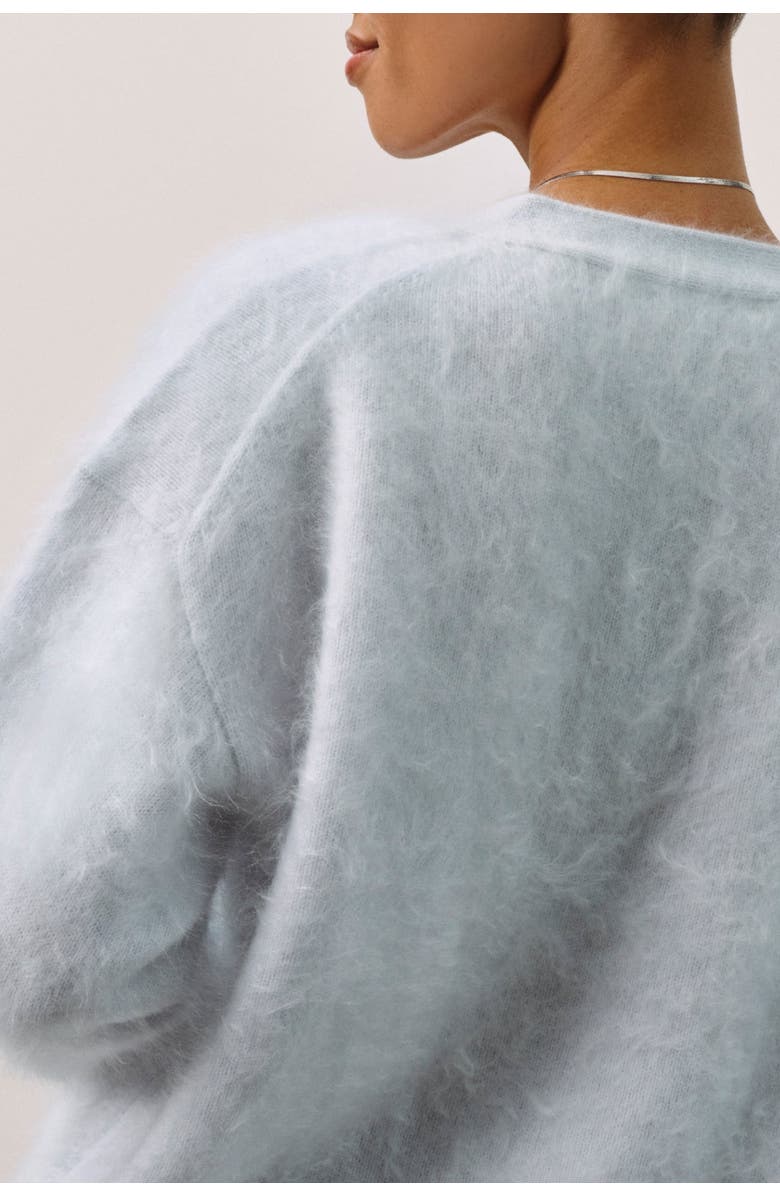 NAKED CASHMERE MICHAELA BRUSHED CASHMERE CARDIGAN, Alternate, color, Cloud