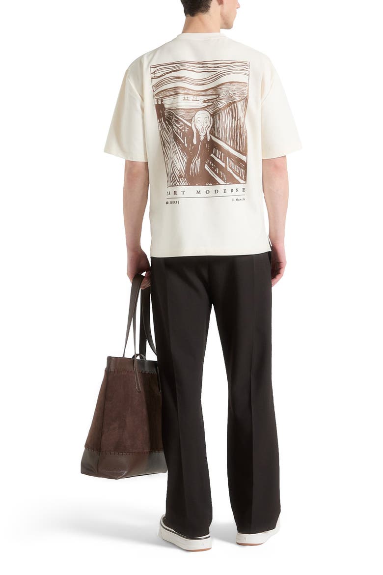 The Scream Cotton T-Shirt, Alternate, color, Cream