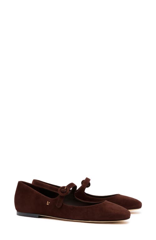 Larroude Larroudé Blair Mary Jane Flat In Brown