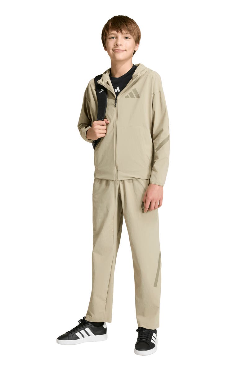 adidas Originals Kids' Z.N.E. Woven Travel Pants, Alternate, color, Wonder Cargo/ Clay