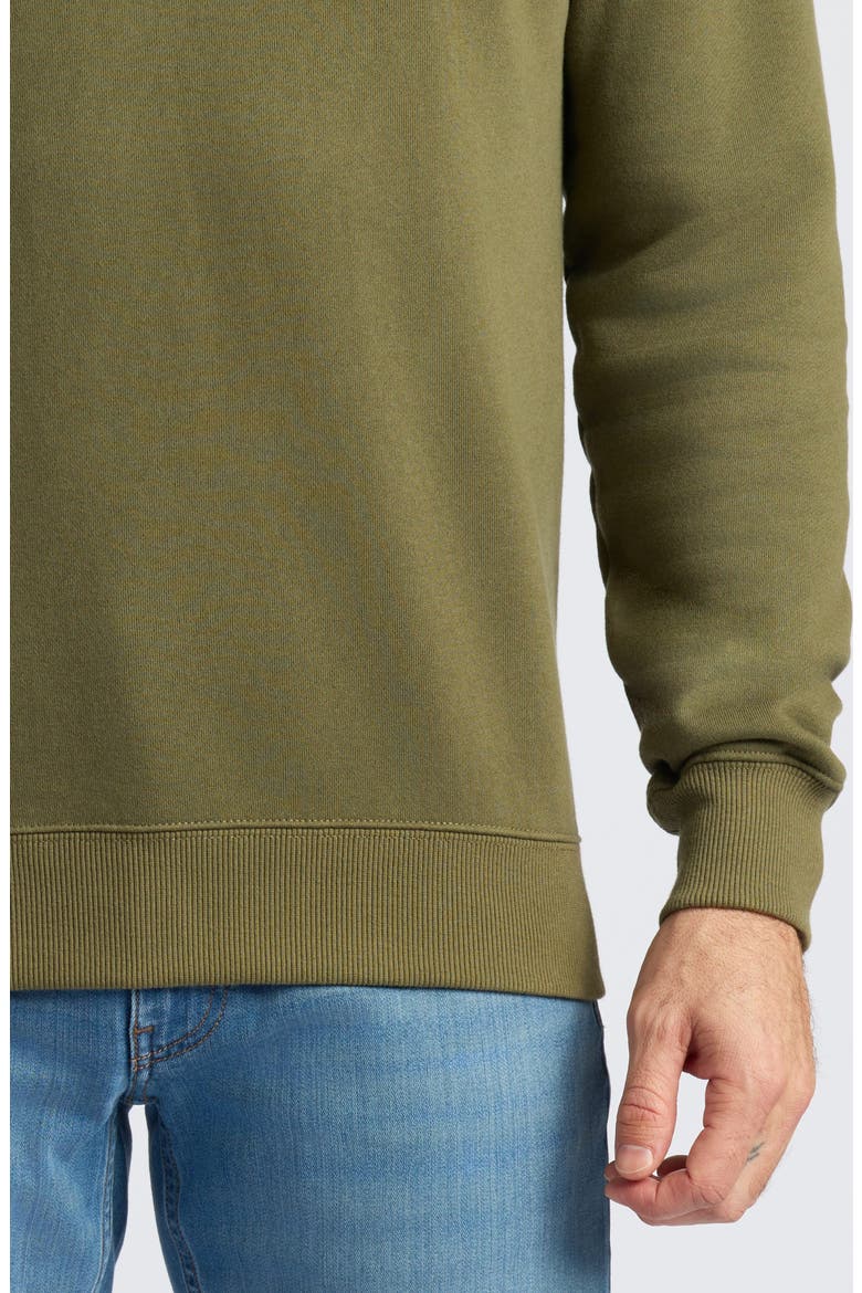 Fleece Crewneck Sweatshirt, Alternate, color, MILITARY GREEN