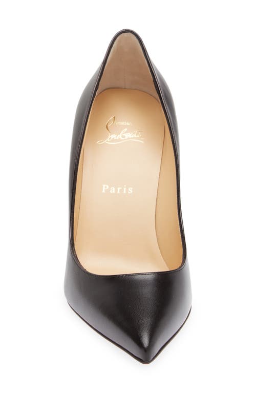 Christian Louboutin Apostrophy Pointy Toe Leather Pump In Black